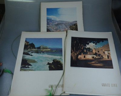 Grace Line: 3 Stück verschiedene Speisekarten S.S. Santa Paula 1956 (99472)