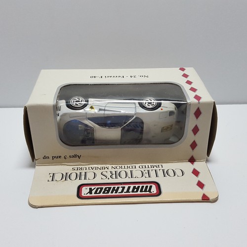 Vintage 1994 Matchbox Collector's Choice White FERRARI F40 - MIOB - Thailand - Picture 4 of 6
