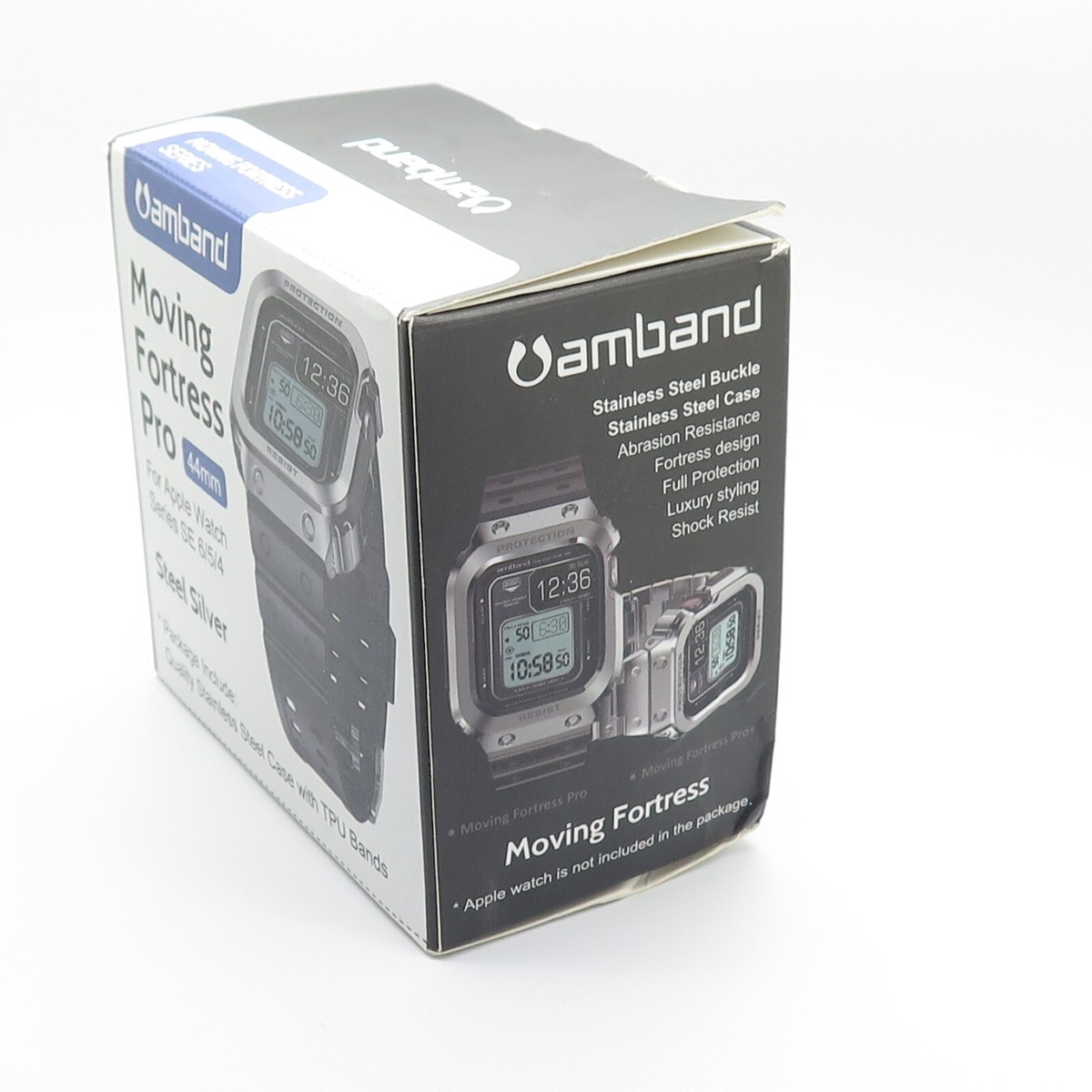 Amband Moving Fortress Pro 44mm for Apple Series SE 6/5/4 Steel 
