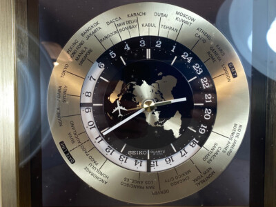 Vintage SEIKO World Brass Mantle Table Clock. Seikosha 885A Cal