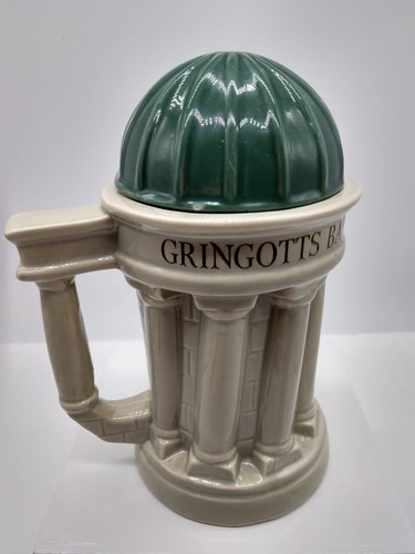 Harry Potter Mug Collectible Gringotts Bank Ceramic Wizarding World Lid - Picture 7 of 14
