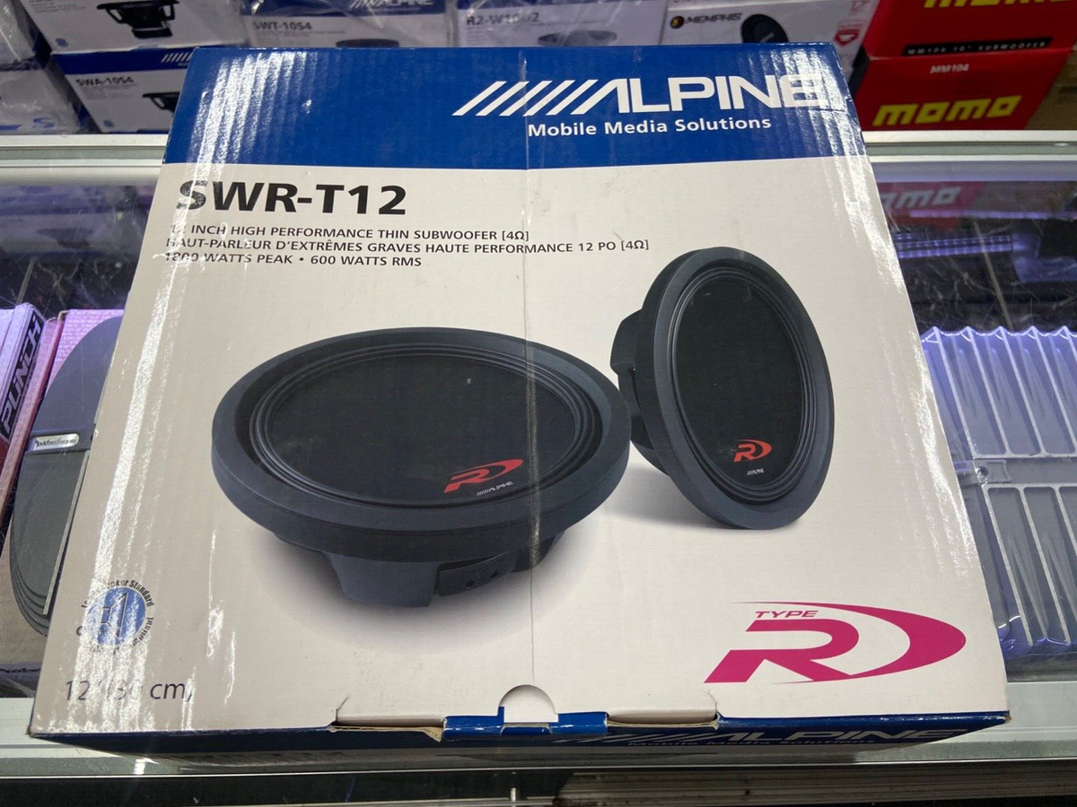 ALPINE SWR-T12 TYPE-R 4-OHMS SHALLOW MOUNT SUBWOOFER *CLASSIC