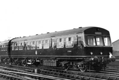 British Rail Diesel Multiple Unit on the East Coast Main Lin- 1957 Old Photo