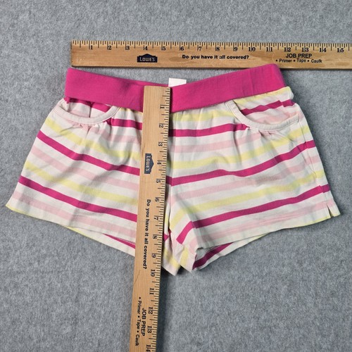 Gymboree Girls L Outfit Pink Ruffle Sweet Top Striped Pullon Shorts Summer Beach - Picture 12 of 16