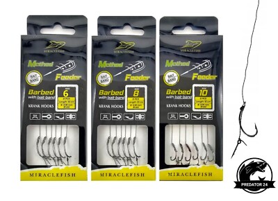 MIRACLE METHOD FEEDER Haken Rig mit Nadel und geflochtener Schnur Vorfachhaken 
