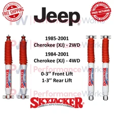 Skyjacker Shocks Set 0-3" Front & 1-3" Rear Lift For Jeep Cherokee XJ 4WD / 2WD