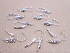 50-100PCS Lever Back Earring Findings Silver Plated loo French ear clip Ear Wire
