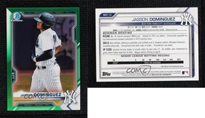 2021 Bowman Chrome Prospects Green Refractor /99 Jasson Dominguez #BCP-13