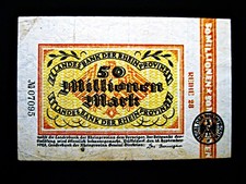Düsseldorf / Rheinprovinz  50 Millionen Mark  1923  Reihe 28