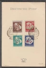 ✔️ GERMANY World Festival Mi 289-292 folding Card FDC special postmark Berlin