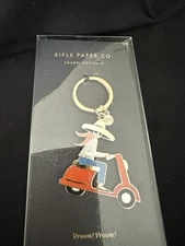 Rifle Paper Co  Enamel Keychain / Scooter/ Red/ Vroom Vroom