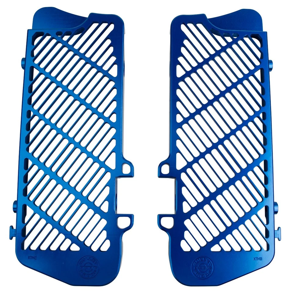 Bullet Proof Designs Radiator Guards Blue For KTM 450 EXC-R 2008-2011 — 第 2/3 张图片