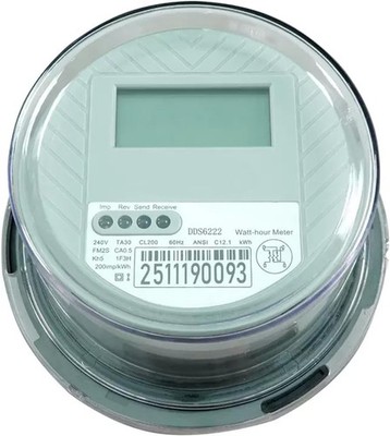 240V Digital Electric Meter, 3-Wire KWH Watt Meter, CL200 4-Jaw Electricity U...