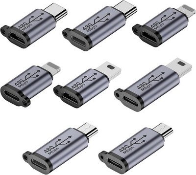 8 Stück Mini USB Adapter USB C Lightning Adapter Lightning Auf US B C 