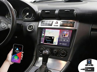 DAB+ 4+64G Android 15 Autoradio Carplay für Mercedes Benz C-Klasse W203 CLK C209