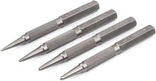 4-Piece Durable Nail Setter Punch Center Punch Set, Hardened Cr-V