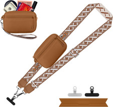 Clip and Go Strap for Phone with Wallet Crossbody, Adjustable Phone Lanyard with