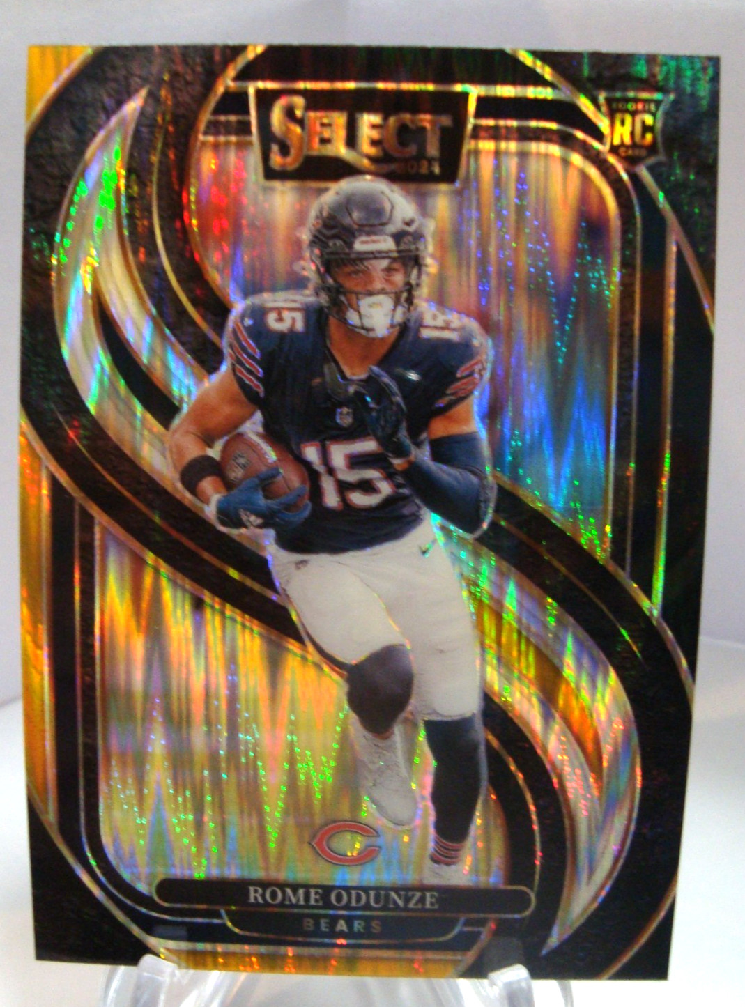 2024 Panini Select ROME ODUNZE #136 RC Black & Gold Shock Prizm Chicago Bears