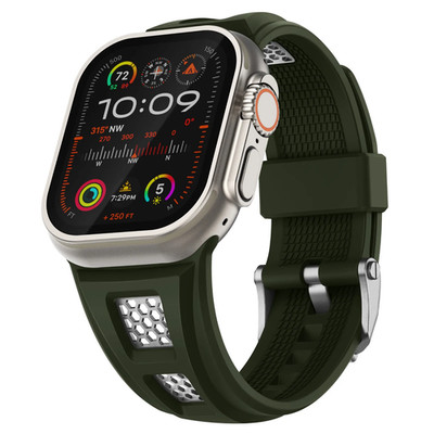 Suitisbest HexaPro Sport Band for Apple Watch Ultra 2 42-49mm Army Green