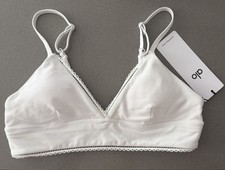 Alo 3 Piece Set Size S ? White Bra + Black Shorts + Black Crop Top ? New w/ Tags