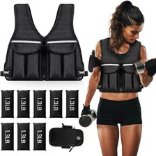Adjustable Weighted Vest, 0-12 lb Weight Vest for Women and Man with 8 Remova...