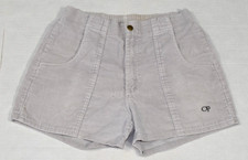 Vintage Womens Shorts Ocean Pacific Size S 80s Gray Corduroy Snap Distressed