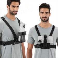 Mobile Phone Chest Mount Harness Strap Holder Cell Phone Clip Action Camera