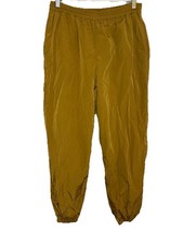 GOOD AMERICAN Women's MEDIUM 2 Nylon Gold Essential Windbreaker Track Pants