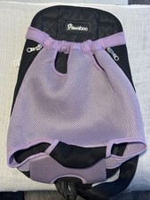 Pawaboo Pet Carrier Backpack, Legs-Out Front Pack, Purple/Black New
