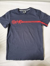 Boys EA7 Emporio Armani Navy Blue Logo T-Shirt ? Size 10A (140cm)
