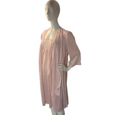 Collectibles By JCPenney Nightgown and Robe Vintage Pink Set Sz Med READ