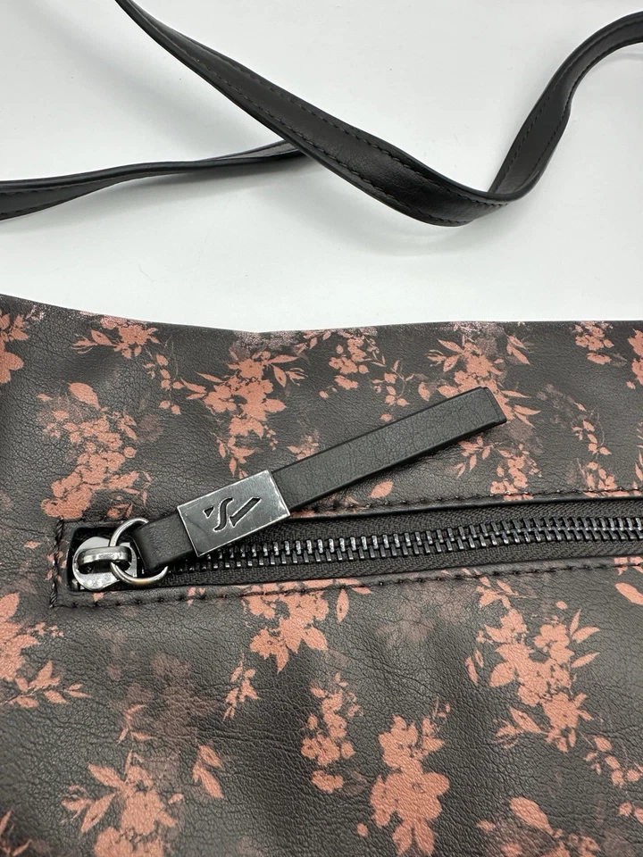 Simply Vera by Vera Wang Brown Leather Satchel Shoulder Crossbody Handbag - Image 4 of 4