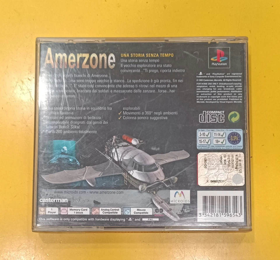 AMERZONE - SONY PS1 - USATO PERFETTAMENTE FUNZIONANTE PAL VERSION, foto 2 di 3