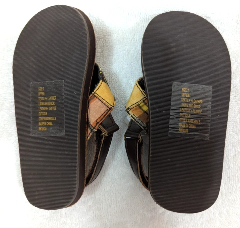 NUEVO CON ETIQUETAS Janie & Jack Gymboree talla 7 sandalias a cuadros bebé niño niña 0006 Foto 2 de 4