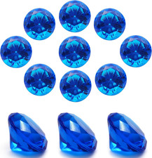100 pcs Acrylic Diamond Gems, Blue Acrylic Diamonds 1 Inch Faux Diamonds Larg...