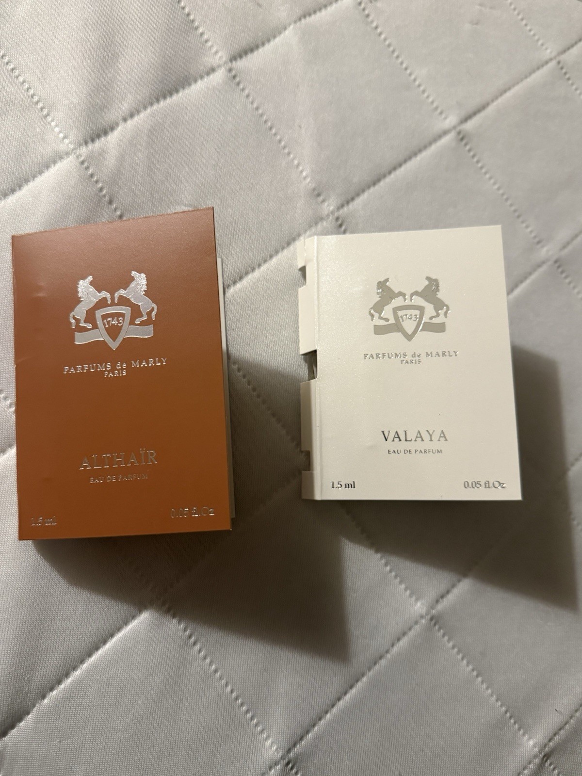 LOT OF 2 Bundle Parfums de Marly Altair & Valaya Sample Spray Vial 1.5 ml each