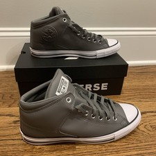 Converse Chuck Taylor All Star High Street Mid Gray White Shoes Men's Size 10