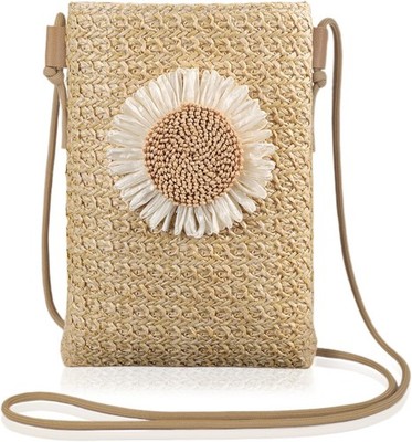 Iridsmole Strohtasche für Damen, Umhängetasche Handytasche, Strandtaschen für... 