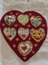 Hearts, Hearts More Hearts hand painted Needlepoint Canvas Alice Peterson