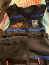 Nerf N-Strike Elite Tactical Black Vest One Size, Hook  Loop, Ammo Loops