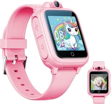 Smart Watch for Kids, Kids Toys with 26 Games Camera Video Light Pink 