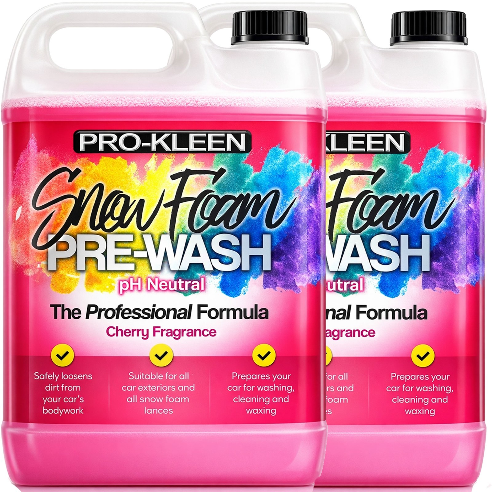 ProKleen Snow Foam Pre Wash Cherry Shampoo Non Caustic pH Neutral Car Lance 10L
