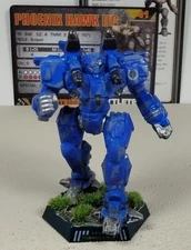 CGL Battletech Pro-painted Phoenix Hawk IIC Mech With Pilot And Mech Cards