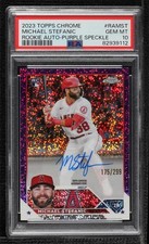 2023 Chrome Rookie Purple Speckle Refractor Michael Stefanic PSA 10 Auto 1ef4
