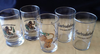 5 x ANKA bunte Weinprobierglas  0,1L  55597 Wöllstein & 55576 Sprendlingen