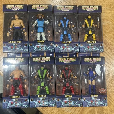 McFarlane Mortal Kombat Klassic Figure Lot Scorpion, Kitana Platinum,Johnny Cage