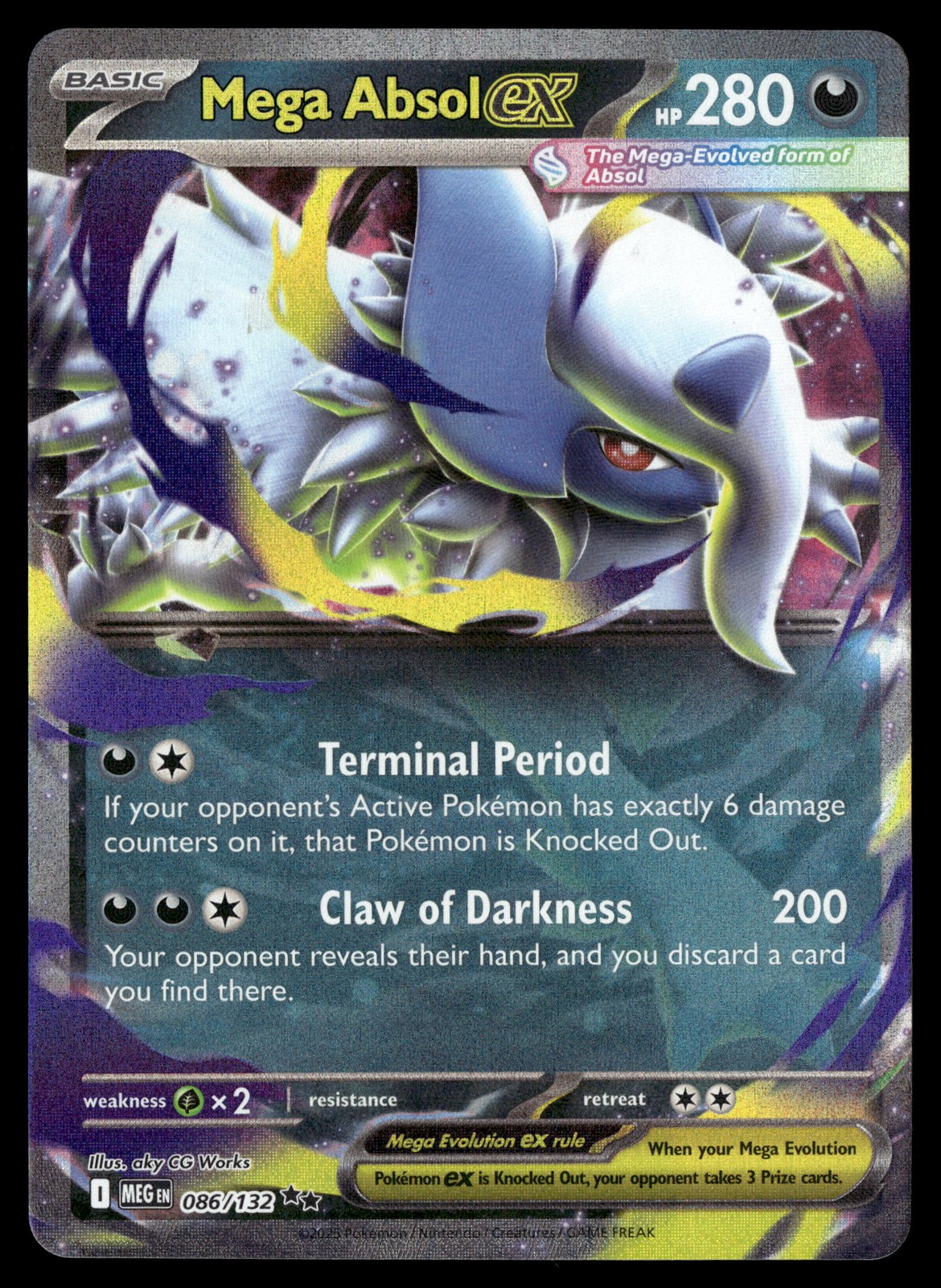 Mega Absol ex - Double Rare ME01: Mega Evolution 086/132 LP