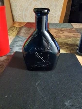 Liberty And Union Blue Glass Civil War Bottle Reproduction