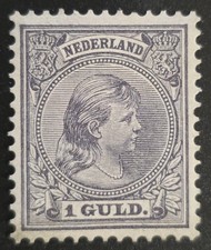 NETHERLANDS 1891-1894 Mint NH 1 Gld Grey Violet NVPH #44 CV €5500 VF