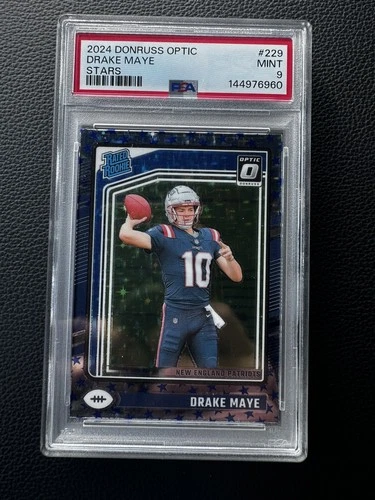 DRAKE MAYE 2024 DONRUSS OPTIC RATED ROOKIE STARS PATRIOTS RC PSA 9 Q6603